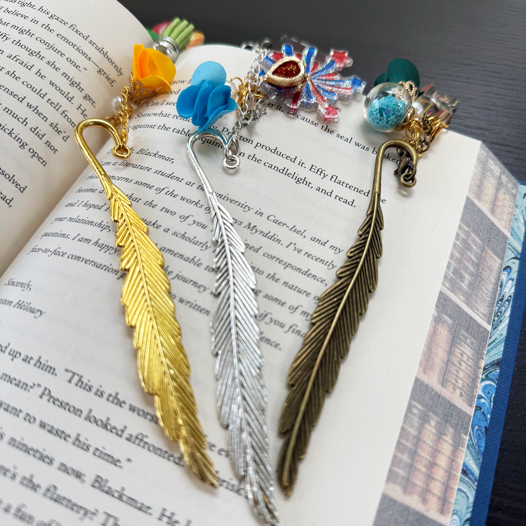 Feather Charm Bookmark Kit